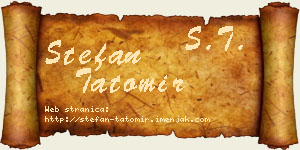 Stefan Tatomir vizit kartica
